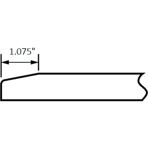 Thermofoil Cabinet Front (3/4") - Bevelled Slab Profile - Image 2