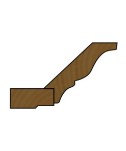Hardwood - Crown Moulding 4 (2-5/8"H x 3 15/16"L)(8FT)