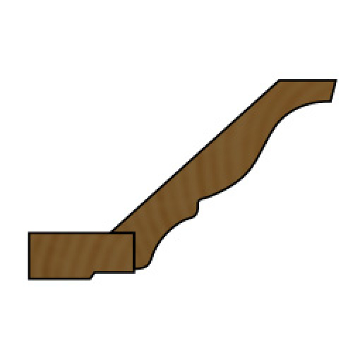 Hardwood - Crown Moulding 5 (3-3/8"H x 4 11/16"L)(8FT)