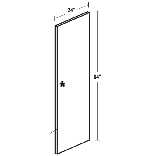 MDF - Fridge Panel (24-3/4"W x 84"H x 3/4")