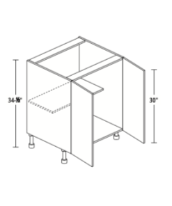 24" Deep Double Full Height Door Base