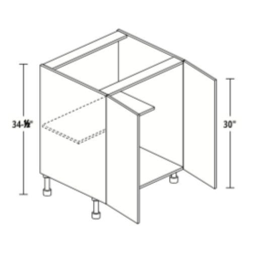 24" Deep Double Full Height Door Base