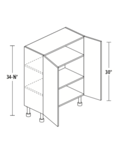 12" Deep Double Full Height Door Base