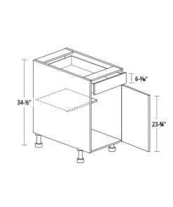 24" Deep Single Drawer/Door Base
