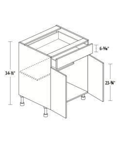 24" Deep Double Drawer/Door Base