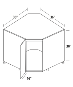 Angled Sink Corner 36"W