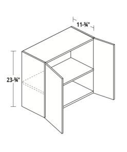24" High Double Door Wall