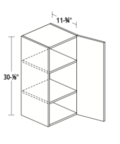 30" High Single Door Wall