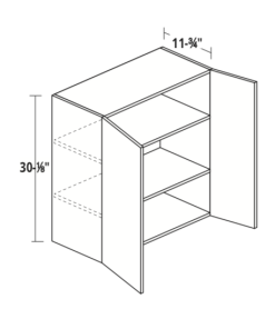 30" High Double Door Wall