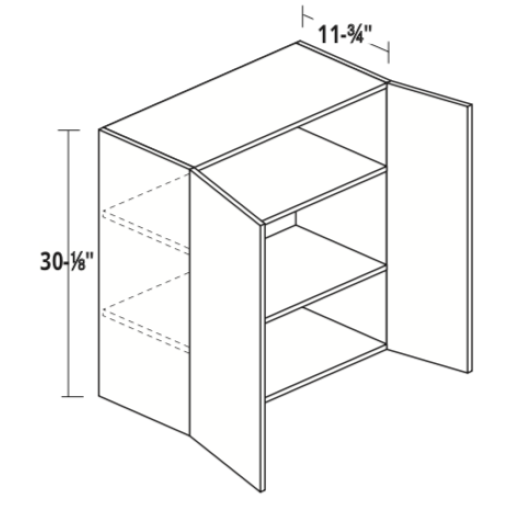 30" High Double Door Wall
