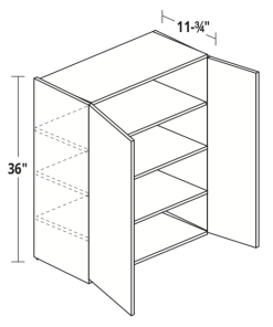36" High Double Door Wall
