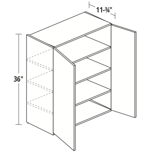 36" High Double Door Wall