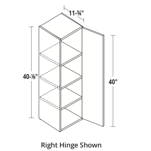 40" High Single Door Wall