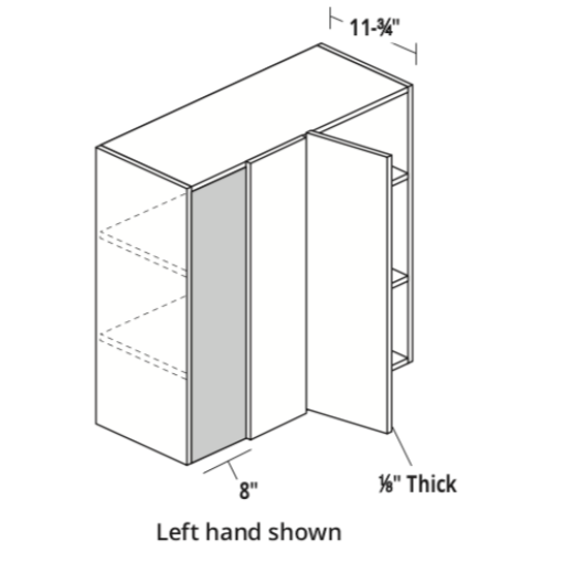 30"/36"/40" High Single Door Blind Corner Wall