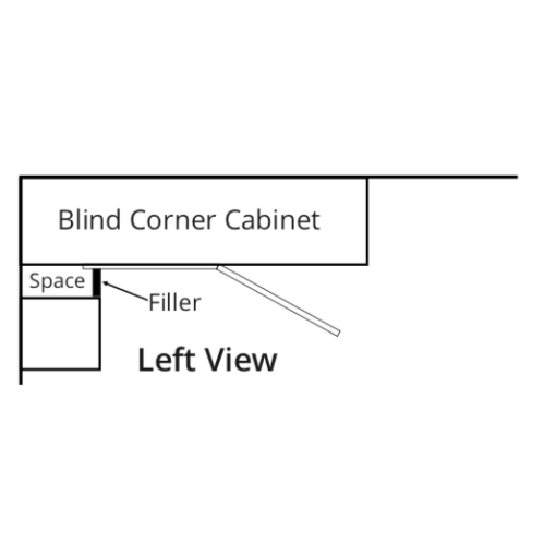 30"/36"/40" High Single Door Blind Corner Wall - Image 3