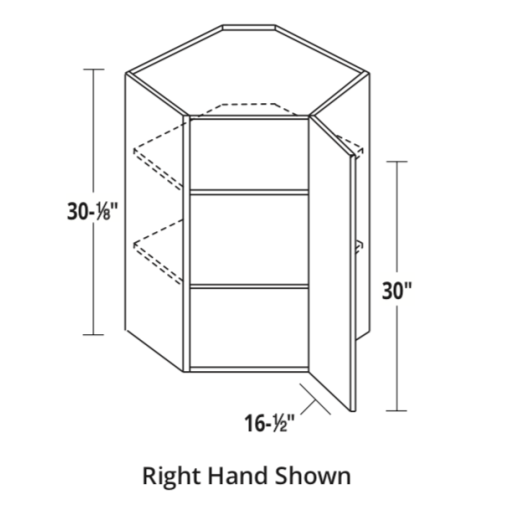 30"/36"/40" High Angle Corner Wall