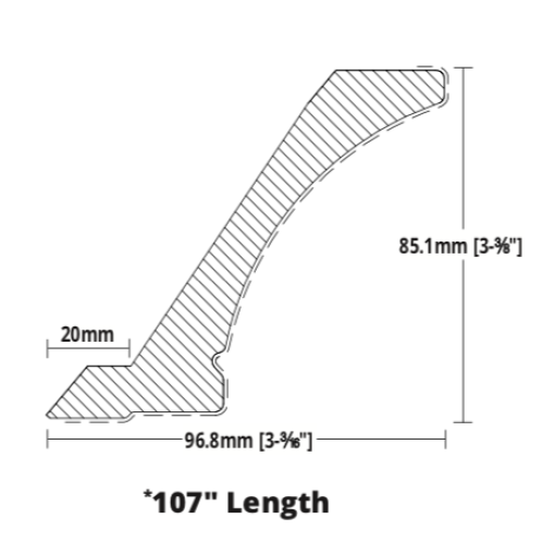 Contemporary Crown Moulding (107"L)
