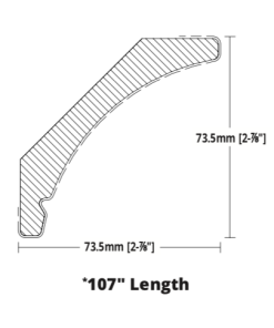 FACEMOUNT Contemporary Crown Moulding (107"L) (Copy)