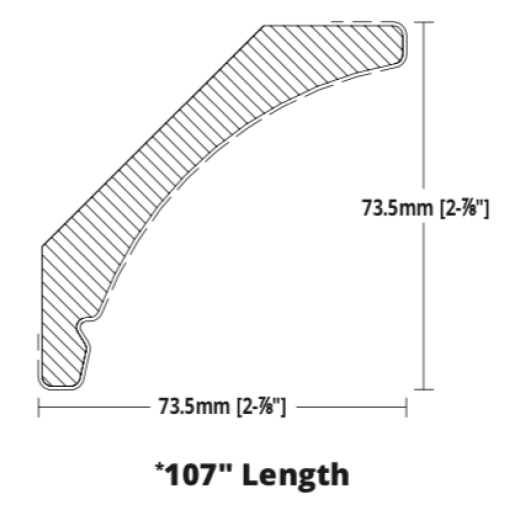 FACEMOUNT Contemporary Crown Moulding (107"L) (Copy)