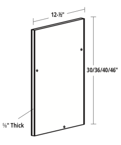 Wall End Panel (30/36/40/46" H x 12" D)