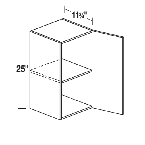 25" High Single Door Wall