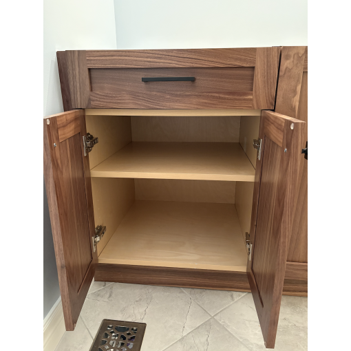 2 Door / 1 Drawer Base - Birch Plywood Box - Hardwood Doors - Image 4