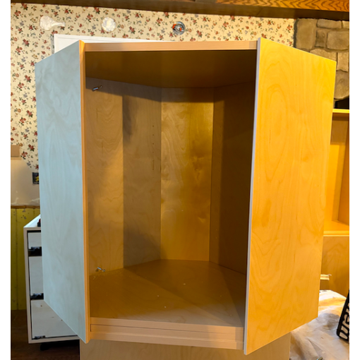 45-Degree Corner Wall - Birch Plywood - MDF Doors - Image 3
