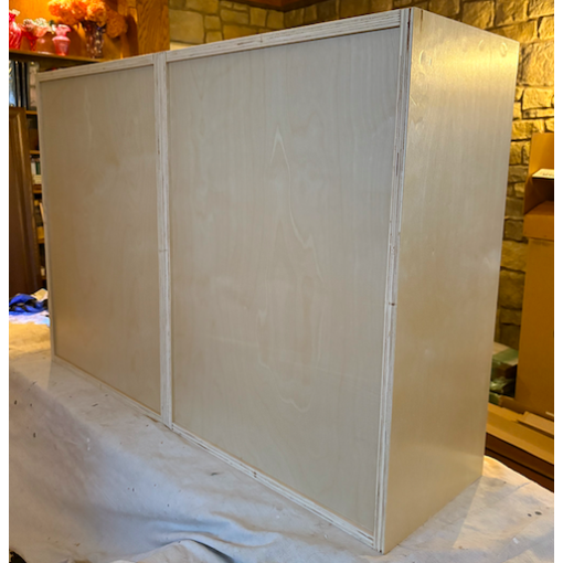 Microwave Wall - Birch Plywood Box - MDF Doors - Image 3