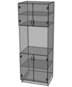 Oven 4-Doors - Birch Plywood Box - Hardwood Doors