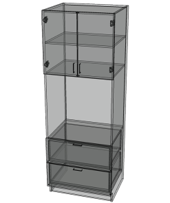 Oven 2-Door / 2-Drawer - Birch Plywood Box - Hardwood Doors