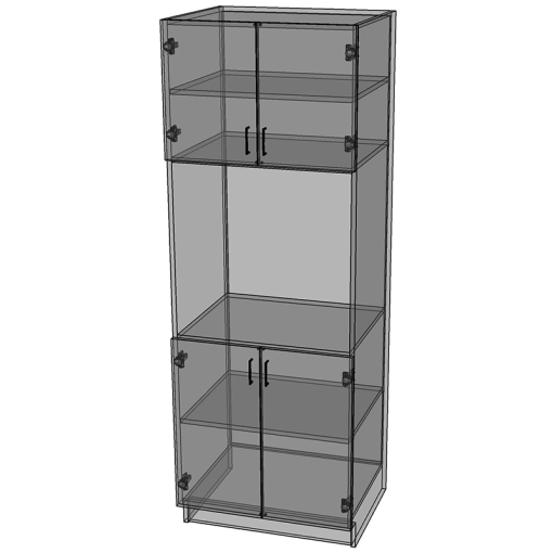 Oven 4-Doors - White Melamine Box - Thermofoil Doors