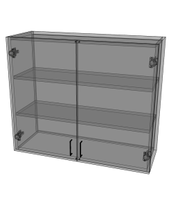 2-Door Wall - HRM Melamine Box - Hardwood Doors (12-25"H)