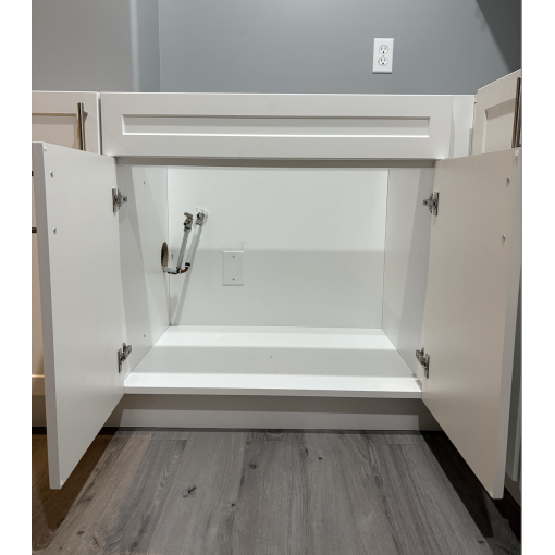 Sink Base - White Melamine Box - Thermofoil Doors - Image 4