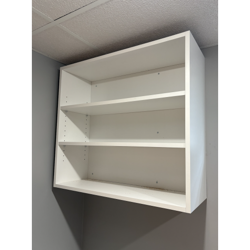 2-Door Wall (26-42"H)- White Melamine Box - Hardwood Doors - Image 5