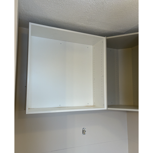 2-Door Wall (26-42"H)- White Melamine Box - Hardwood Doors - Image 4