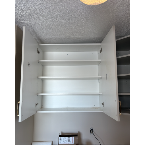 2-Door Wall (26-42"H)- White Melamine Box - Thermofoil Doors - Image 11