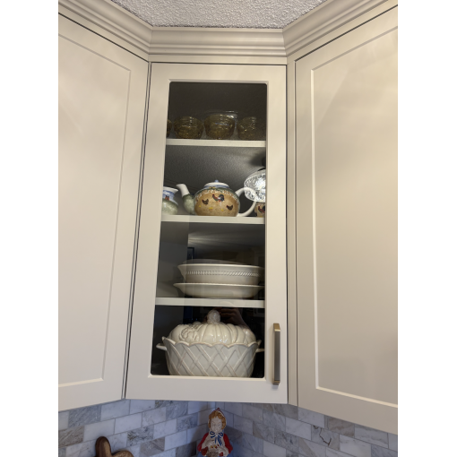 45-Degree Corner Wall - White Melamine Box - Thermofoil Doors - Image 3