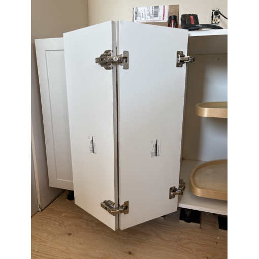 90-Degree Corner Base - White Melamine Box - Thermofoil Doors - Image 4