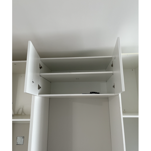2-Door Wall (12-25"H) - White Melamine Box - Thermofoil Doors - Image 9