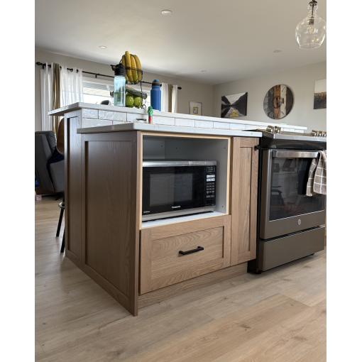 Microwave Base - White Melamine Box - Hardwood Doors - Image 6