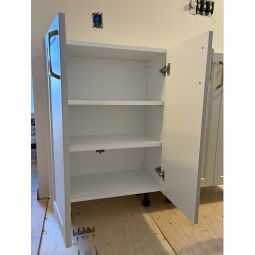 2 Full Height Doors Base - White Melamine Box - Thermofoil Doors - Image 4