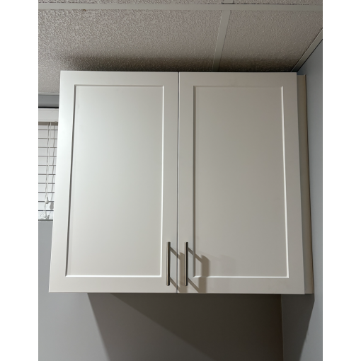 2-Door Wall (26-42"H)- White Melamine Box - Thermofoil Doors - Image 3